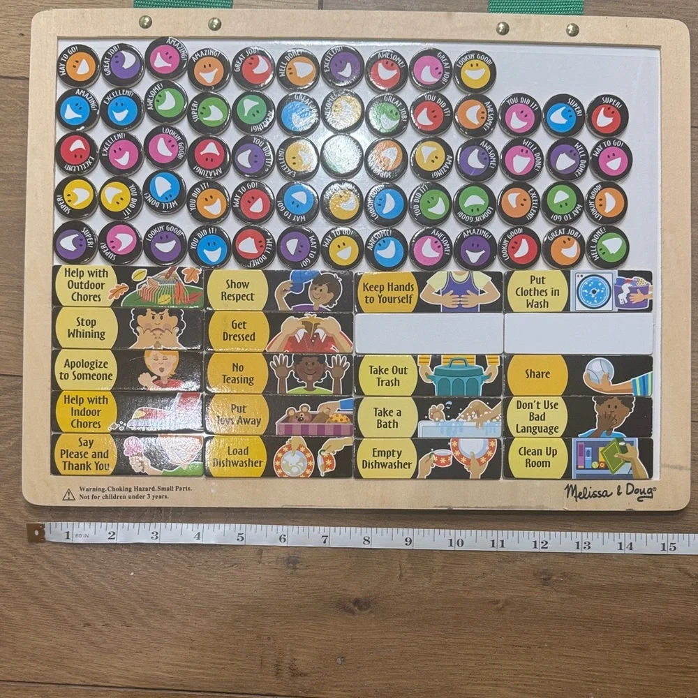 Melissa and Doug Magnetic Responsibility Chart with Colorful Magnets